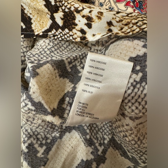 Anthropologie Maeve Juno Snakeskin Print Dress neutral 3/4 sleeve - Medium - Picture 8 of 8